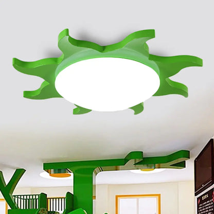 DecorBites™ DecorBites™ Sun-Shaped Cartoon Wood Acrylic Flush Ceiling Light for Kindergarten