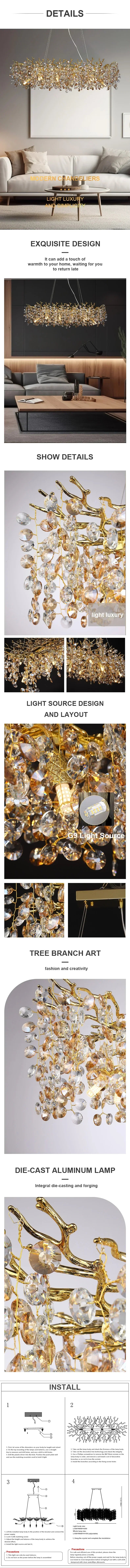 Sunflower Crystal Chandelier for Dining Room - Chandelier
