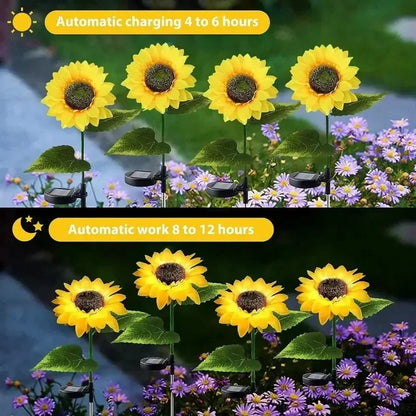 Sunflower Solar Garden Lights for Outdoor Decor