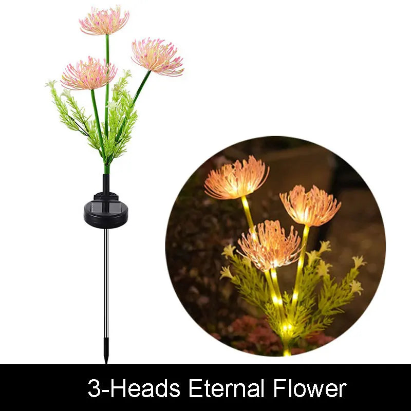 Sunflower Solar Garden Lights for Outdoor Decor - Lawm-017-Pink