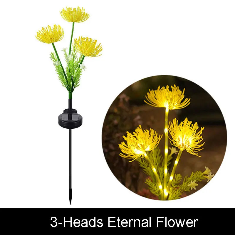 Sunflower Solar Garden Lights for Outdoor Decor - Lawm-017-Yellow