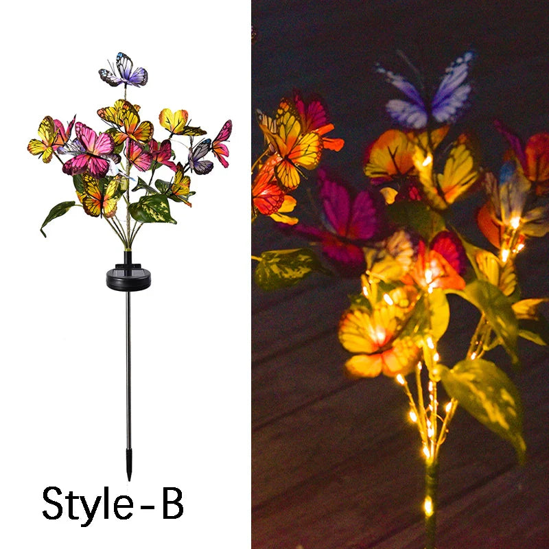 Sunflower Solar Garden Lights for Outdoor Decor - Lawn-011-B-Warm