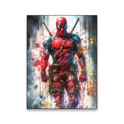 Superhero Canvas Wall Art - Marvel Movie Characters - B057 / (A4)21X30cm Unframed - Posters