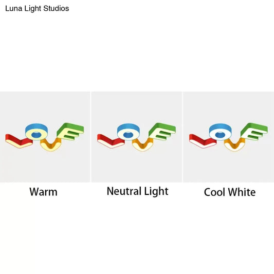 DecorBites™ DecorBites™ Sweet Letter LED Ceiling Light: Candy-Colored Acrylic Flush Fixture for Girls