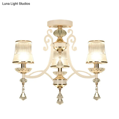 Lámpara de techo colgante con forma de gota de lluvia de cristal en espiral - Lámpara de cocina minimalista con 3 luces y pantalla blanca y negra