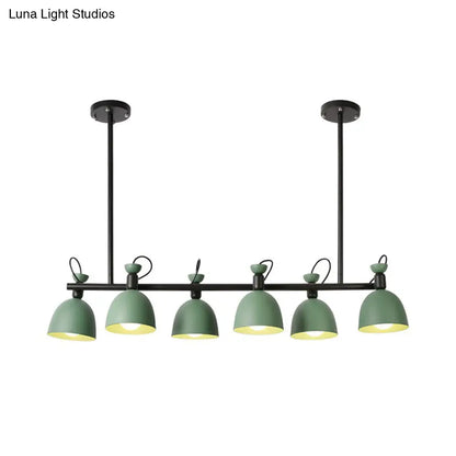 Lámpara colgante giratoria DecorBites™ Macaron Island en gris/azul/verde para comedor con 4/6 bombillas