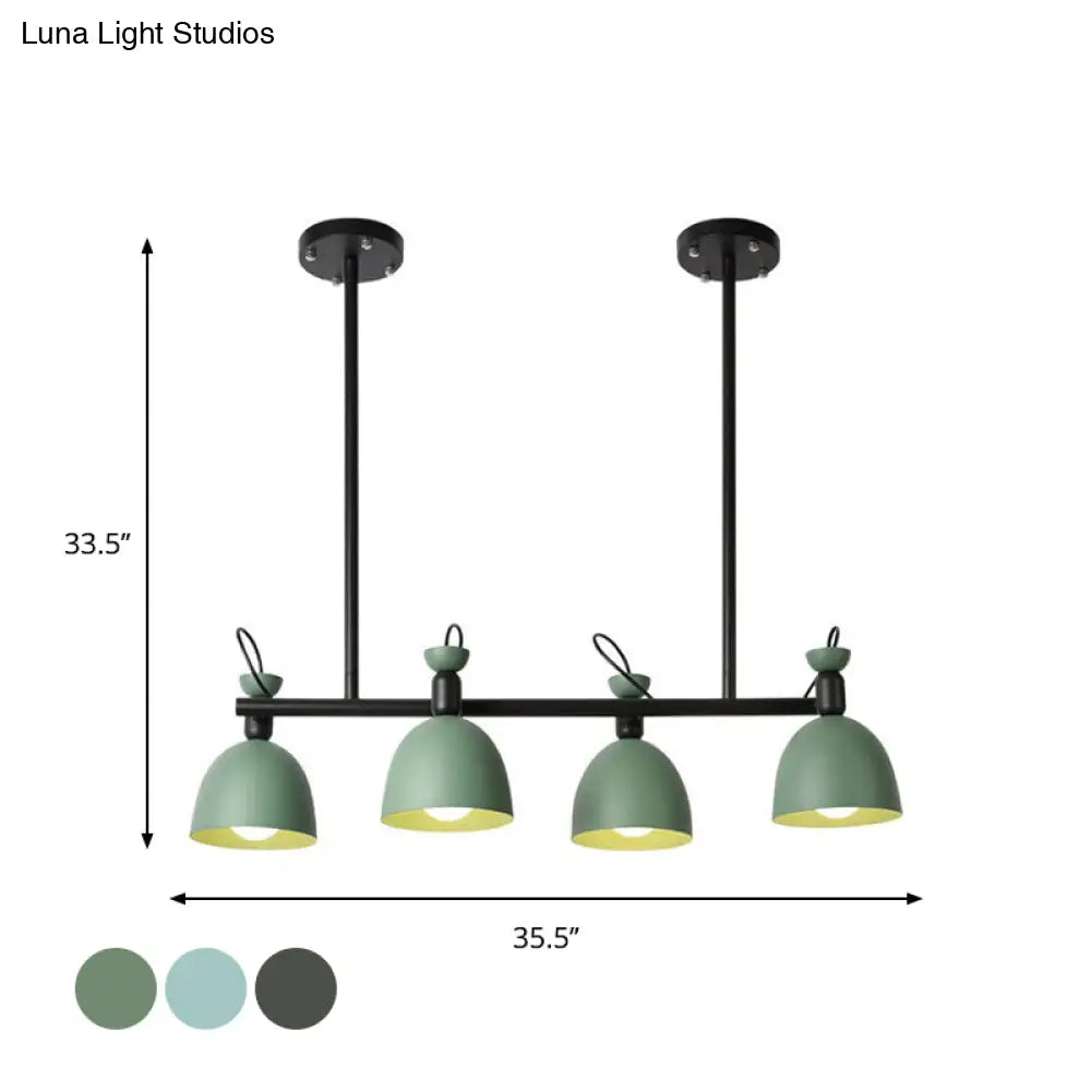 Lámpara colgante giratoria DecorBites™ Macaron Island en gris/azul/verde para comedor con 4/6 bombillas
