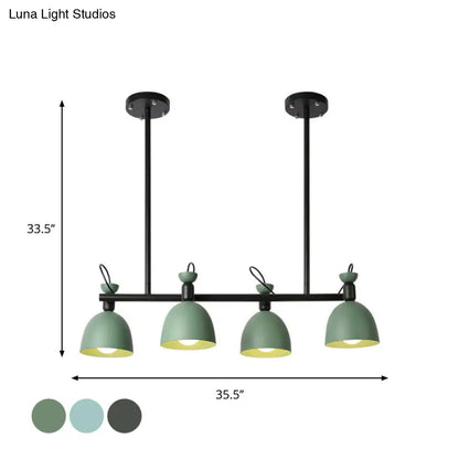 Lámpara colgante giratoria DecorBites™ Macaron Island en gris/azul/verde para comedor con 4/6 bombillas