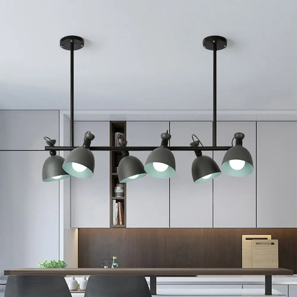 Lámpara colgante giratoria DecorBites™ Macaron Island en gris/azul/verde para comedor con 4/6 bombillas