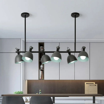 Lámpara colgante giratoria DecorBites™ Macaron Island en gris/azul/verde para comedor con 4/6 bombillas