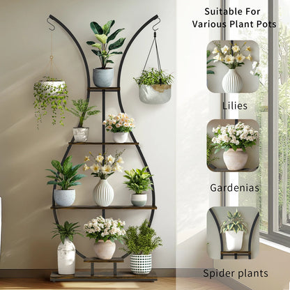 Tall Metal Plant Stand with 5 Tiers