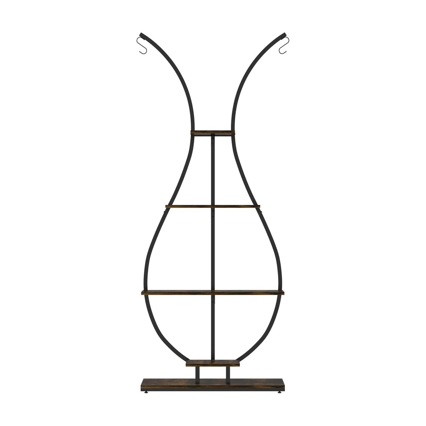 Tall Metal Plant Stand with 5 Tiers - black / United States