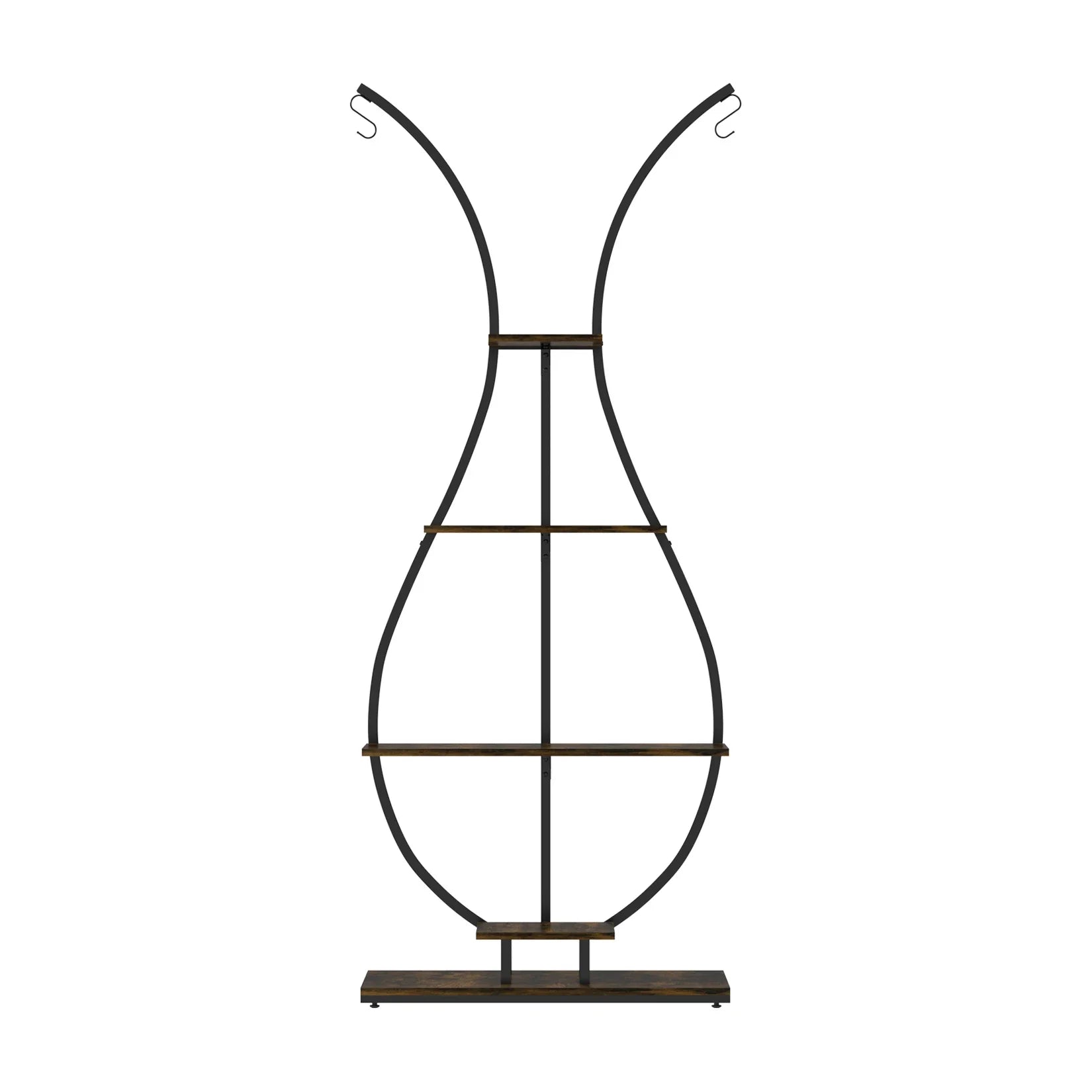 Tall Metal Plant Stand with 5 Tiers - black / United States