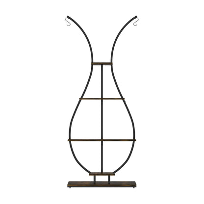 Tall Metal Plant Stand with 5 Tiers - black / United States