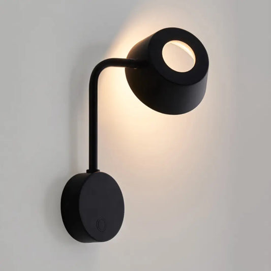 DecorBites™ DecorBites™ Tapered LED Wall Mount Sconce in Contemporary Black Metal for Bedroom