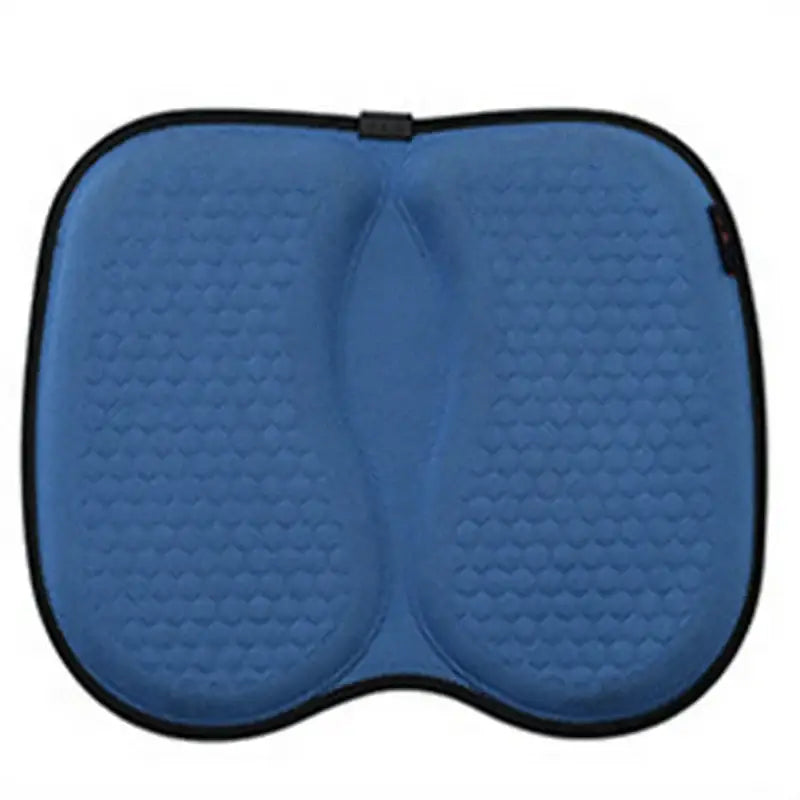 Blue decorbites 3d honeycomb silica gel seat cushion with textured surface and black border for office chair support