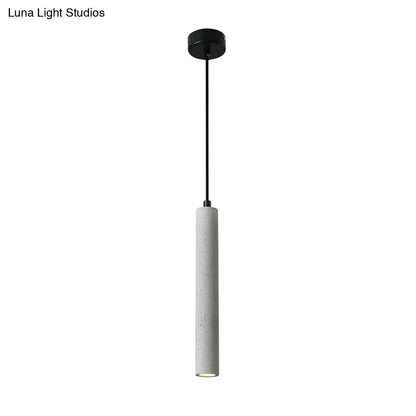 Terrazzo Dining Room Pendant Light - Minimalist Tube LED Spotlight for Hanging Ceiling