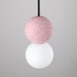 Terrazzo Gourd Hanging Lamp - Opal Glass Shade, 1-Light Bar Pendant Lighting