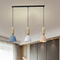 Terrazzo Macaron Dome Pendant Light with 3 White-Pink-Blue Lights - Perfect for Restaurants (Linear Canopy Included)