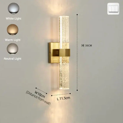 Gold wall sconce with textured translucent glass body and sleek metallic bracket for warm bedroom decorbites gold wall lighting