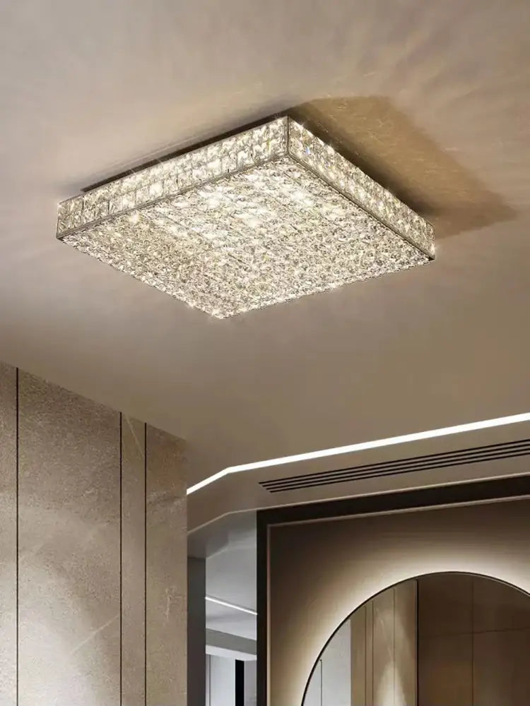 Textured gold crystal led rectangle chandelier with sparkling crystal encrusted surface and metallic frame for dining room decorbites crystal led