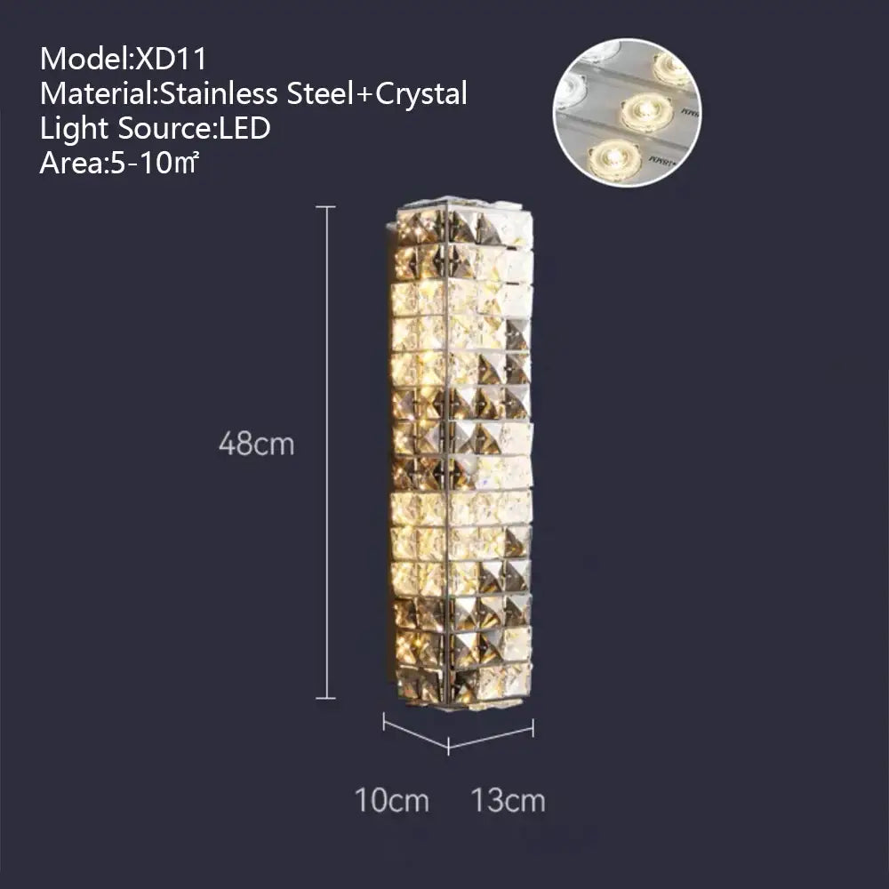 Textured gold crystal led rectangle chandelier with stacked faceted crystal and stainless steel accents for dining room decorbites crystal led
