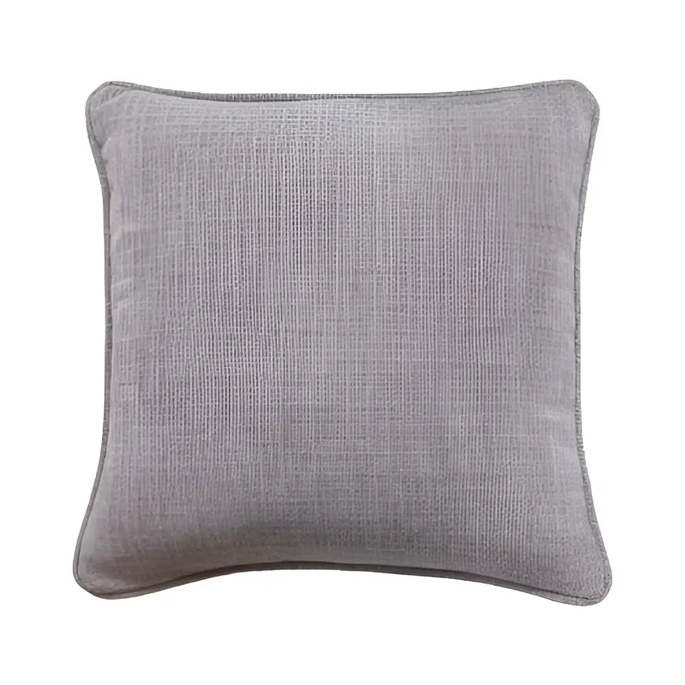 Gray linen textured square pillow cover with subtle woven pattern and cotton linen fabric for decorbites cotton linen decor