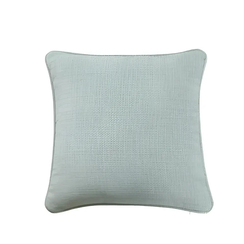 Light blue linen textured square pillow cover made of cotton linen for living room decorbites cotton linen collection