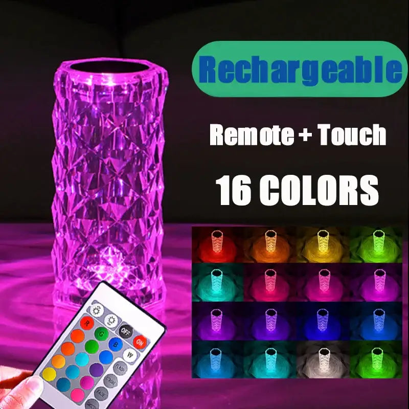 Textured purple crystal led night light with faceted design and rechargeable decorbites crystal led lamp for ambient decor