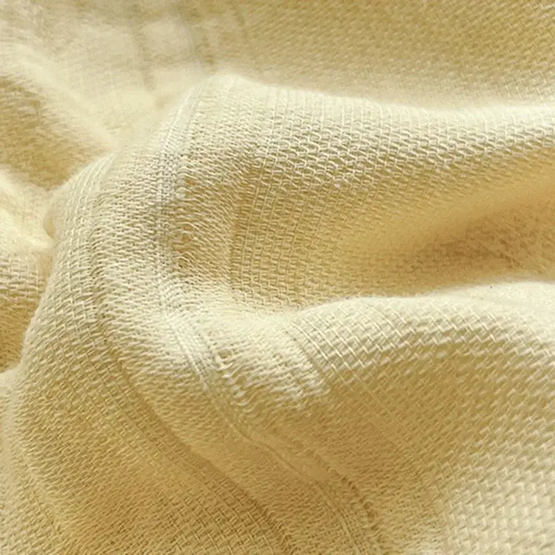 Soft cream-colored waffle-knit decorbites cotton three-layer bedding set with textured fabric for bedroom duvets and pillows