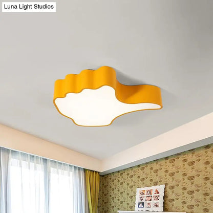 DecorBites™ DecorBites™ Thumbs Up  Cartoon LED Flush Mount Ceiling Light Fixture in Yellow for Kids Room