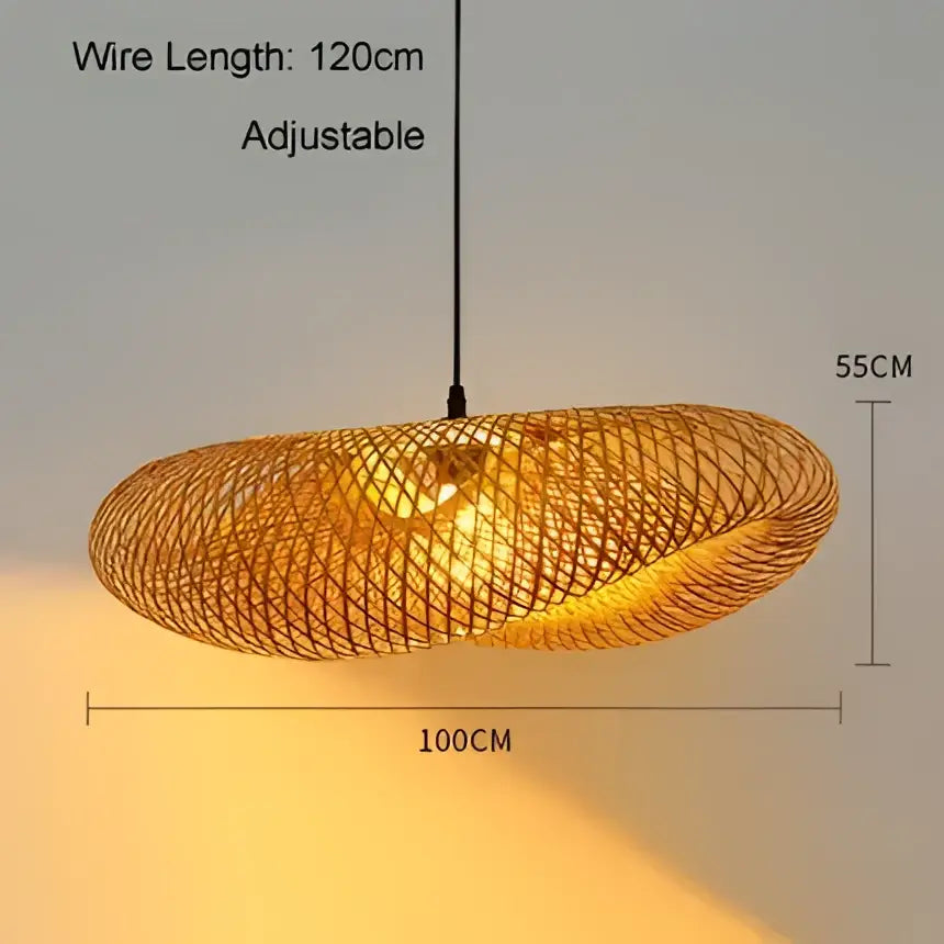 Tiered golden lattice decorbites bamboo chandelier with adjustable wire and warm glow for dining room lighting