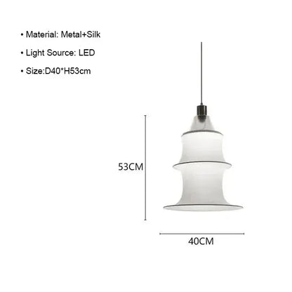 White tiered pendant floor lamp with metal frame and decorbites cream silk japanese shade for soft living room lighting
