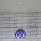 Tiffany Cut Glass Hanging Light Fixture for Bedroom - Beige/Light Blue/Dark Blue