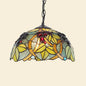 Tiffany Green/Blue Kitchen Ceiling Pendant Light with Stained Glass Shade