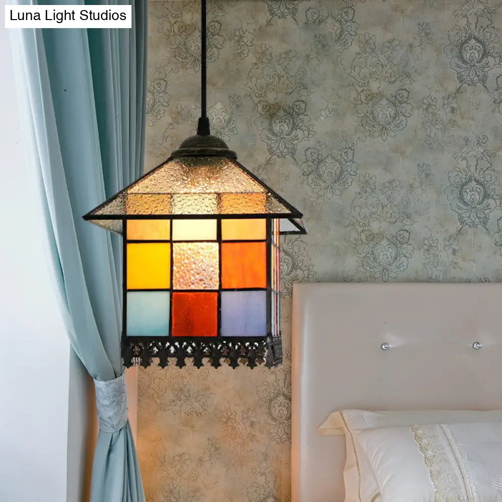 Tiffany Style Art Glass Pendant Light for Stylish Home Decor - Clear