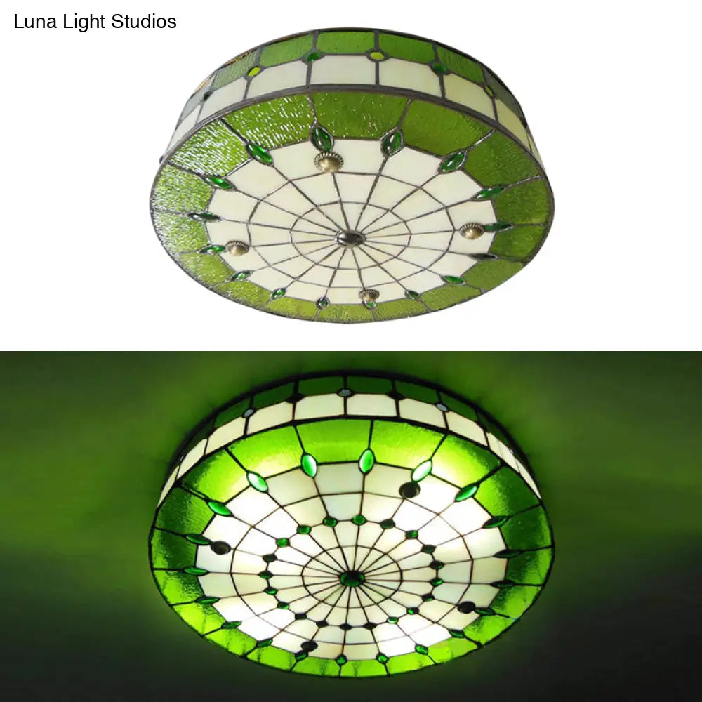 DecorBites™ DecorBites™ Tiffany-style Ceiling Light for Bedroom with Jewel Decoration