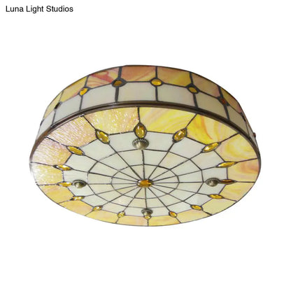 DecorBites™ DecorBites™ Tiffany-style Ceiling Light for Bedroom with Jewel Decoration