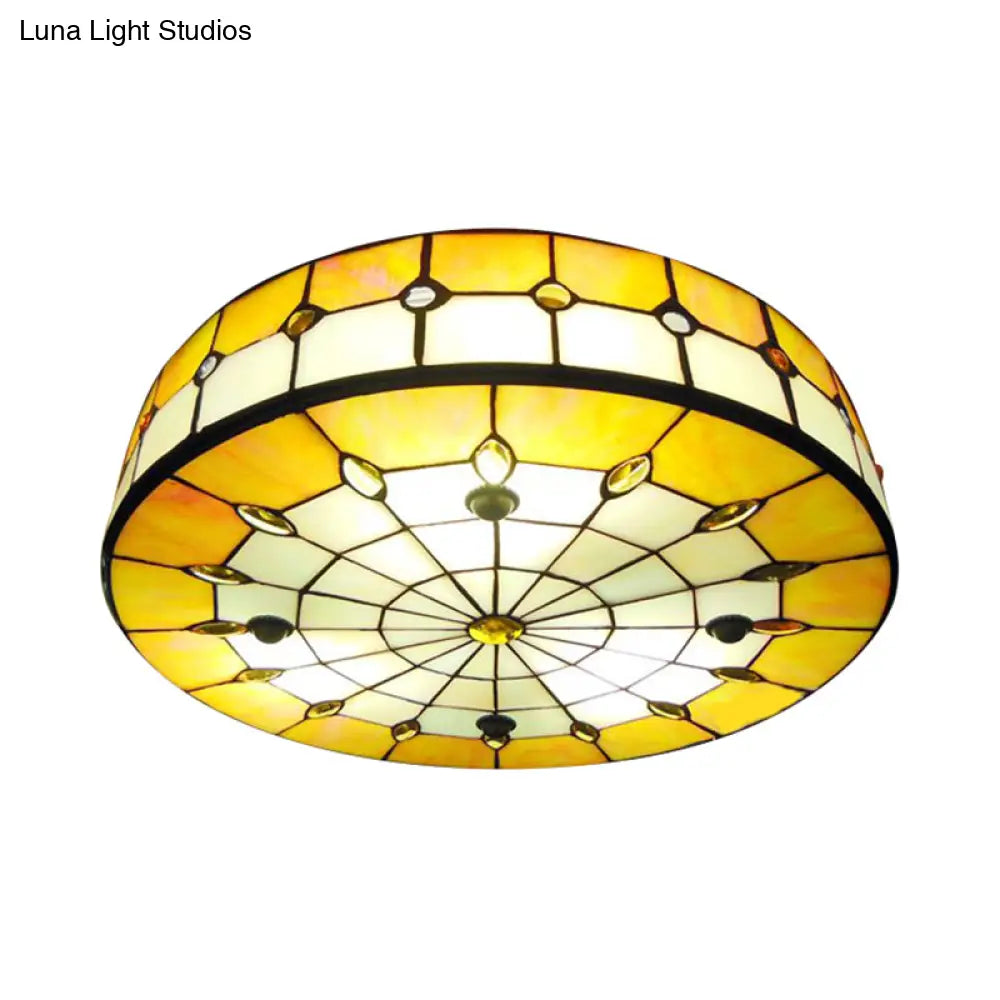 DecorBites™ DecorBites™ Tiffany-style Ceiling Light for Bedroom with Jewel Decoration