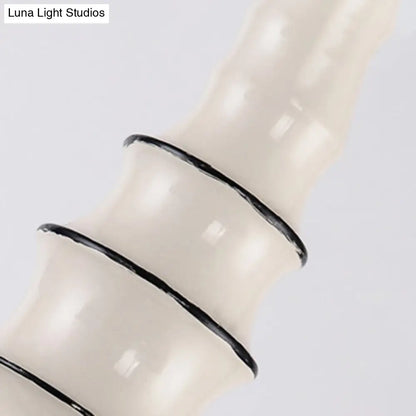 Tiffany Style Crackle Glass Ball Chandelier Pendant Light - White, 3/5/8 Lights