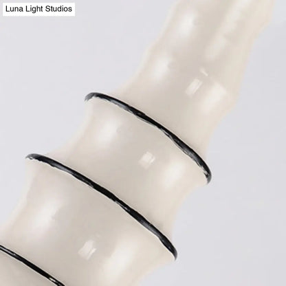 Tiffany Style Crackle Glass Ball Chandelier Pendant Light - White, 3/5/8 Lights