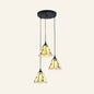 Tiffany-Style Handcrafted Glass Ceiling Lamp with Bell Design - 3-Bulb Suspension Light