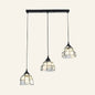 Tiffany-Style Handcrafted Glass Ceiling Lamp with Bell Design - 3-Bulb Suspension Light