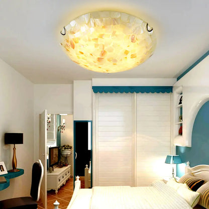 DecorBites™ DecorBites™ Tiffany Style Mosaic Shell Ceiling Light for Bedroom