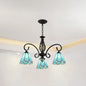 Tiffany Style Stained Glass Chandelier for Living Room with Adjustable Chains