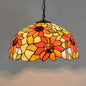 Tiffany-Style Stained Glass Dome Ceiling Pendant Light - 1-Light Hanging Fixture for Restaurants