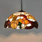 Tiffany-Style Stained Glass Dome Ceiling Pendant Light - 1-Light Hanging Fixture for Restaurants