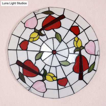 DecorBites™ DecorBites™ Tiffany-Style Stained Glass Dome Flush Mount Spotlight with Multiple Lights