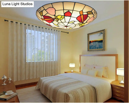 DecorBites™ DecorBites™ Tiffany-Style Stained Glass Dome Flush Mount Spotlight with Multiple Lights