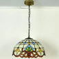 Tiffany-Style Stained Glass Pendant Light: Elegant 1-Light Hanging Lamp for Dining Room